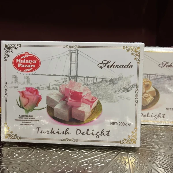 Lokum-Rachatłukum Tureckie galaretki o smaku różanym-200gram.