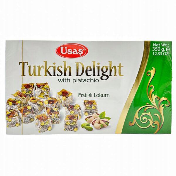 Lokum-Rachatłukum Tureckie galaretki  z pistacjami - 350gram.