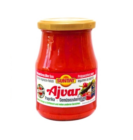 Ajvar  ostry "Suntat"  340 gram.