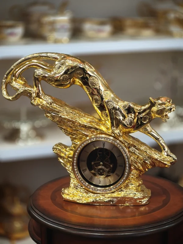 Zegar Dekoracyjny Jaguar Gold
