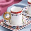 Francesca Porcelanowy Zestaw 2 Filiżanek do Kawy - 90 ml